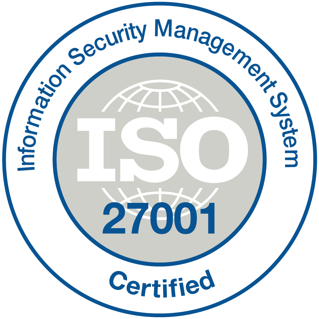 ISO 27001 certification badge representing Vxceed’s compliance with global information security standards.